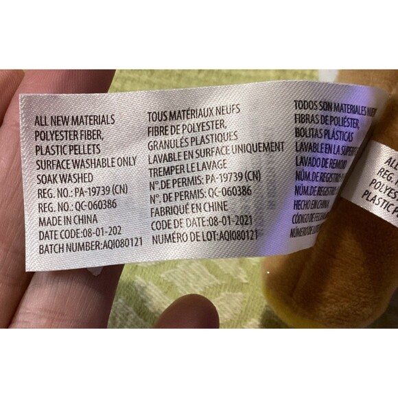 2009 8” San-X RILAKKUMA Plush Brown Stuffed Bear Zippered Pocket Plushy Japan - Picture 7 of 9